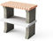 MOVELAR - Soporte lateral del módulo Luna para Barbacoa de Obra Prefabricada (Gris, naranja - 76 x 47 x 47 cm) - Uso en Exteriores