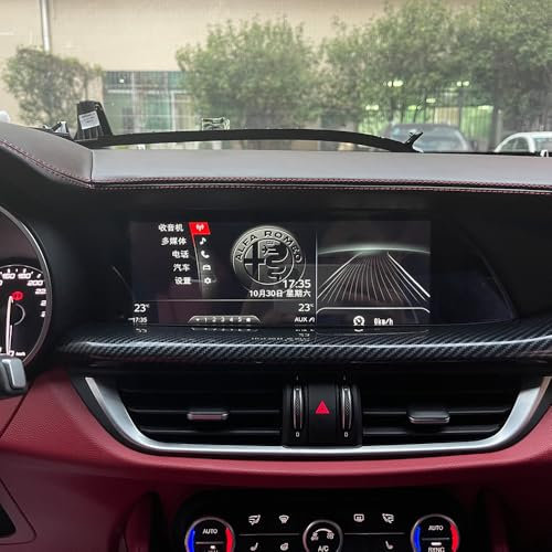 MOOKAKA Android Car Radio 2 Din GPS Navigation for Alfa Romeo Giulia Stelvio 2015-2020 Multimedia Player Car Stereo Receiver Inch HD 1080P with Carplay (8+128GB)