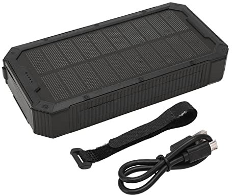Solar Power Bank 36800mAh para Escalar, Cargador Portátil con Cargadores Solares de 36 Ledes con Carga Inalámbrica, Carga Rápida, 6 Puertos USB, Tipo C, para Actividades Al