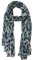 fashionchimp Damenschal mit Leoparden-Muster, Halstuch in feiner Stoffqualität, Baumwolle und Viskose (Blau)