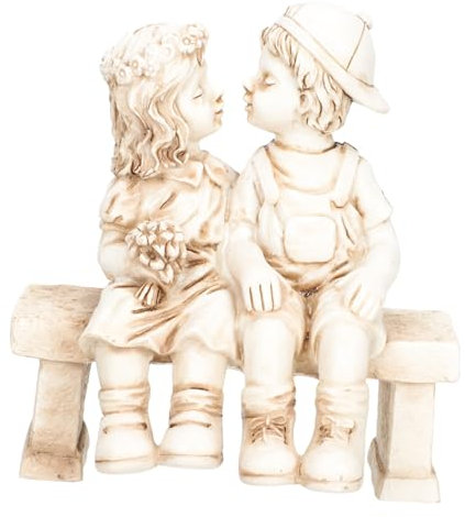 Gatuida Kunstharz Gartenstatue Ornament Für Außenbereich Garten Einzigartiges Jungen-mädchen-Design Dekoratives Gartenschmuck Langlebig Und Praktisch