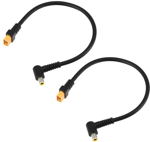 Create idea 2 Stück DC 7909 Stecker auf XT60 Stecker Stromkabel Rechtwinklig Adapterkabel 16AWG 30cm für Tragbare Kraftwerke