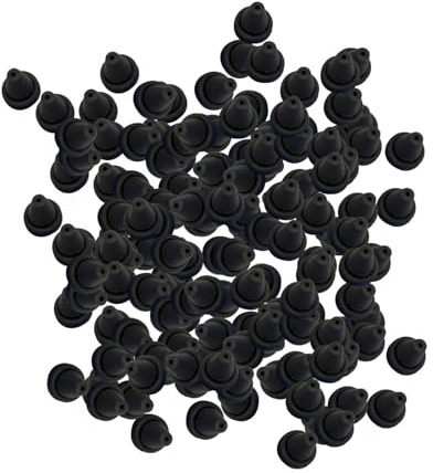 50 ugelli di ricambio per soffione doccia, 7 mm, in silicone, per sostituire ugelli con foro di spruzzo, colore: grigio scuro