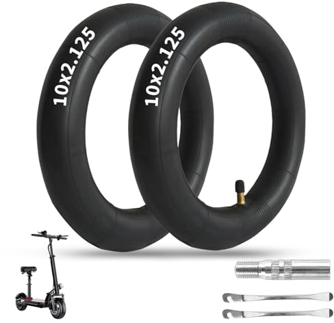 2 Stück 10x2.125 E-Scooter Schlauch, Ersatzschlauch für Xiaomi E Scooter 4/4 Pro, Kinderwagen, Kinderfahrrad & Baby Jogger, 10 Zoll Verdickter Reifenschlauch, Verschleißfest & Stoßdämpfend