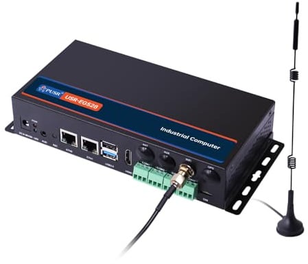 PUSR WiFi IPC ARM-basierter Linux-Industrie steuerungs Computer unterstützt Edge Computing Ethernet I/O 4 x RS485 Industrie-PC mit GPU/NPU USR-EG528K-EW