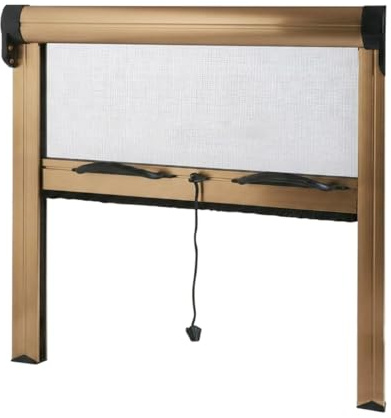 Zanzariera a rullo in kit (cm 110x180 H – Bronzo Ossidato) Con sistema a molla decelerata. Disponibile in 11 colori - Misure da 70 a 140 x H 160/180