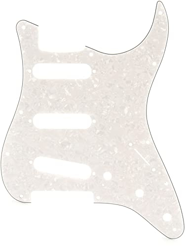 Fender Modern Style Pickguard Strat White Pearl 4-Ply 11-Hole