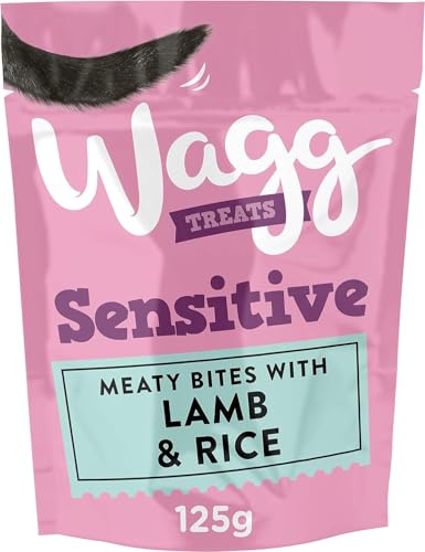 Wagg Sensitive Lamb & Rice Dog Treats 125g (Pack of 7) | Oven Baked Treats - Enriched with Extra Vitamins & Minerals - Oven Baked to Lock in Flavour & Nutrition