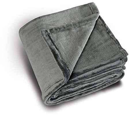 Linder 5047/92/841 Plaid Doux Polyester Gris Foncé 135 x 180 cm