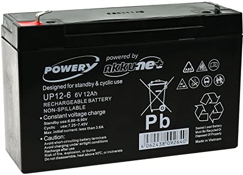 akku-net Blei-Gel-Akku für Boote Modellbau Wohnmobile Hobby Camping 6V 12Ah (ersetzt auch 10Ah), 6V, Lead-Acid