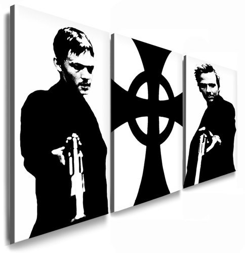 Boondock Saints Leinwand Bild 120x80cm k. Poster ! Bild fertig auf Keilrahmen ! Pop Art Gemälde Kunstdrucke, Wandbilder, Bilder zur Dekoration - Deko. Film/Movie/Tv Stars Kunstdrucke