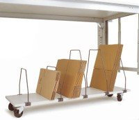 Manuflex AS1181.7035 Möbelregal 875x500mm Melamin mit 3/2 Halterung (560/410mm) RAL7035 Leuchtgrau