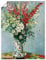 ARTland Wanddeko Poster & Kunstdrucke Wandposter 30x40 cm Stillleben Vase Pflanzen Blumen Blumenstrauß aus Gladiolen Lilien und Margeriten 1878 Impressionismus Claude Monet T6MU