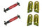 Set di 2 ammortizzatori AL-KO Octagon per asse di traino rosso + 2 supporti
