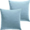 REDBEST Kuschelkissenbezug Single- Jersey San Francisco 2er- Pack, Rauchblau Größe 40x40 cm - weiche Qualität, bügelfrei, praktischer Reißverschluss, 100% Baumwolle