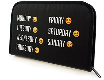 Schlamperbox Federmäppchen Federtasche Stiftemappe Schüleretui Kinder Mädchen Jungen Schule Emoji Week [062]