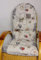 Rattani Auflage/Polster für Schaukelstuhl, Liegestuhl, Ersatzpolster Gr. 130 x 50 x 12 cm, Stoff Mirha Leinen Love - Made in EU