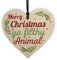 RED OCEAN Christmas Filthy Animal Novelty Tree Decoration Wooden Bauble Friendship Secret Santa Stocking Gift