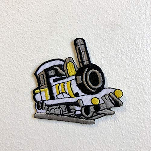Train Engine Black Travel The World Iron Sew on Embroidered Patch