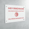Praxisschild aus PVC - Graviertes Berufsschild zur Anpassung - Individuelle Größe (Blanc écrit rouge/Weiß mit roter Schrift)