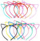 TIMESETL Serre-Tête Oreilles De Chat Fille 12 Couleurs Bandeau de Chat pour Le Maquillage/Jours Quotidiens/Cosplay Costume, serre tête enfant plastique Coloré