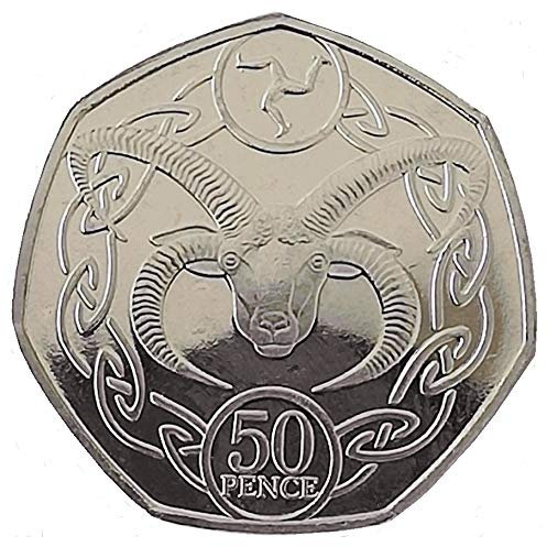 2019 Isle of Man Manx Loaghtan Sheep Ram 50p Pence Low Mintage