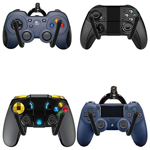 Universal Game Controller Organizer Wall Rack Wall Mount Wall Clip Wall Hanger Wall Flexible Stand for Xbox One PS4 Switch Pro Game Controller 4/PK - NO Game Controller - No Falling - Upgrade Style