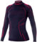 BRUBECK Unterwäsche Motorrad Damen | Langarmshirt kühlend | Motorradunterwäsche Frauen | Langarm Funktionsshirt nahtlos | Base Layer atmungsaktiv | Gr. L | Schwarz - Amarant | LS14350