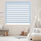 Blindecor Lira estor enrollable noche y día, color Celeste, estor de 100 x 250 cm (ancho x alto). Tamaño de la tela 97 x 245 cm. Estores noche y dia elegantes