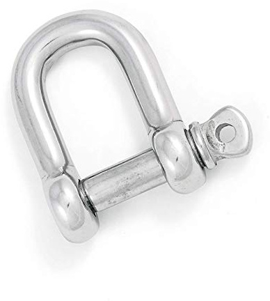 SOTECH 2 Stück Rundschäkel 12 mm Edelstahl V4A AISI 316 rostfrei