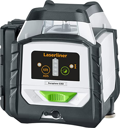 Laserliner Duraplane G360 RX, Rotations-Laser, Grüner 360° HybridLaser | Horizontalen und Neigungen, Anti-Drift-System, Handempfänger