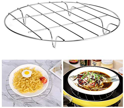 J-ouuo Stainless Steel Trivet Rack Stand Heavy Duty Stainless Steel Multifunction Basket, Pressure Cooker Steam Rack