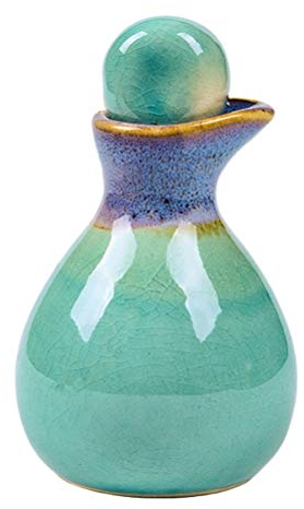 minkissy Ceramic Soy Sauce Dispenser Ceramic Essential Oil Pot Ceramic Oil Bottle Ceramic Sake Bottle Oil Bottles Multipurpose Vinegar Soy Sauce Vinegar (Blue) 5.5×7.5cm
