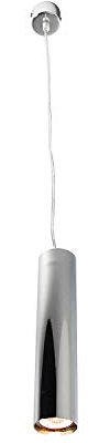 Licht-Erlebnisse Moderne Hängelampe Chrom Metall GU10 Ø5,5cm runde Pendelleuchte Esstisch Küche EYE