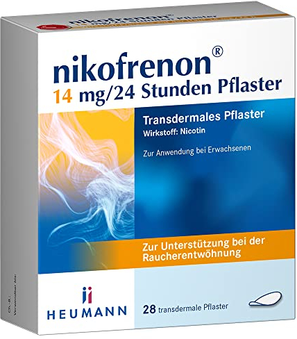nikofrenon 14 mg/24 Stunden Pflaster: Nichtraucher werden mit nikofrenon - Nikotinpflaster, Wirkstoff Nikotin, 28 Stück
