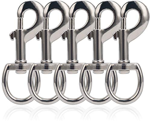 Karabinerhaken mit Drehgelenk Bolzenkarabiner Karabiner mit Drehgelenk Wirbelkarabiner Augwirbelhaken Bolzenkarabiner drehbare Öse 5 Stück