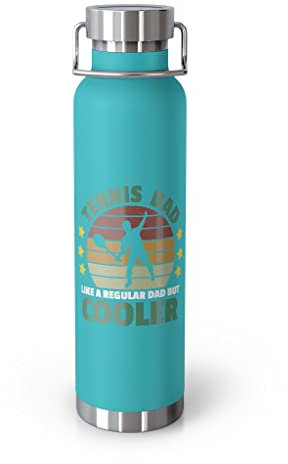 Bouteille isotherme en cuivre de 650 ml - Pour les amateurs de badminton - Pour les amateurs de père - Distressed - Hilarant - Sportifs - Athlétisme - Vert menthe - 650 ml