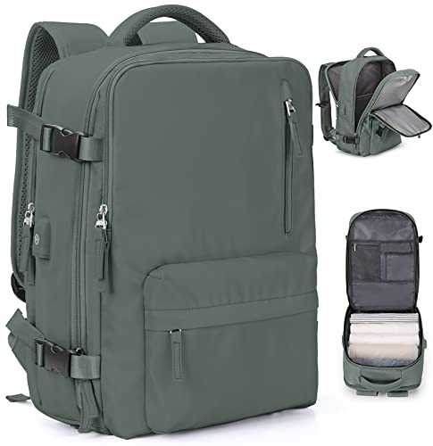 Handgepäck Rucksack 45X36X20 für Easyjet Reiserucksack Wasserdichter Unter Dem Sitz Handgepäck Rucksack Flugzeuge Reisetasche Weekendertasche Wanderrucksack Lässiger Tagesrucksack,A9-Dunkelgrün