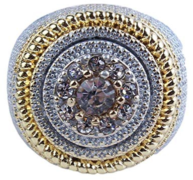Hip Hop Ringe gefüllt Bling Bling Iced Out Schmuck Ring Herren Größe 6