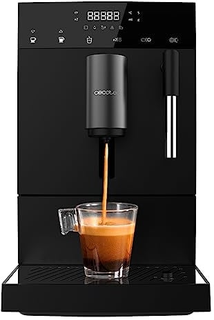 Cecotec Superautomatische Kompakt-Kaffeemaschine Cumbia Cremmaet Compact Steam, 1350 W, 19 Bar, Thermoblock, Plug&Play, personalisierter Kaffee, 5 Mahlstufen, Selbstreinigung, Dampferzeuger