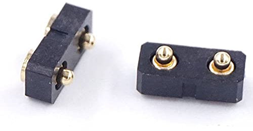 5PCS Federbelastet Pogo Pin 2 Position 2 Pins 3,0mm Raster SMT Einreihige oberflächenmontierbare Leiterplatte vertikales Raster,Height 4.0mm