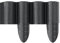 Cellfast ECO Rasenkante Palisade Gartenpalisade Raseneinfassung Beetumrandung Innovativ & Dekorativ UV-Strahlenbeständig Anthrazit (2,4m)