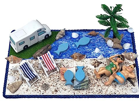 Geldgeschenk Verpackung Camping Urlaub Wohnmobil Liegestuhl Strandurlaub