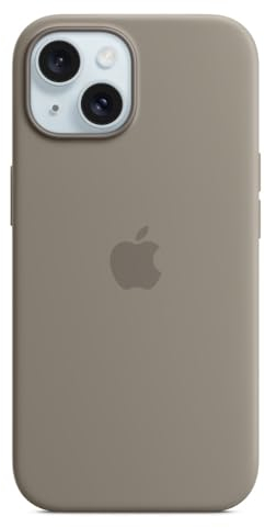 Apple Custodia MagSafe in silicone per iPhone 15 - Grigio creta 