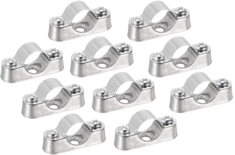 sourcing map 10Pcs Pipe Support Pipe Bracket Clamp for OD 16mm Pipe Wall Mount Ceiling Mount Rigid Pipe Straps for Metal Pipe Tube