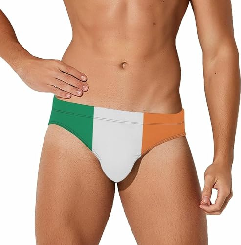 Ireland Flag Men's Swimwear Briefs Swim Trunk Triangle Thong Bikini Swimsuit