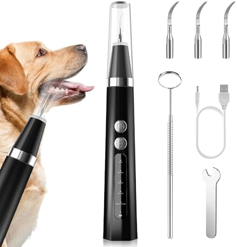 Kit de Limpieza de Dientes de Perro, Cepillo de Dientes Eléctrico Ultrasónico Para Mascotas, Cepillo de Dientes Para Cuidado Dental Para Perro y Gatos
