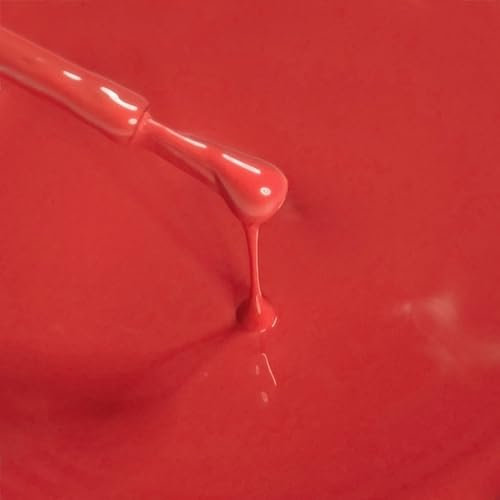 ND24 NailDesign® Soak Off Shellac – Professioneller UV Gel Nagellack besonders leicht aufzutragen – Shellac Nagellack für Tage perfekte Nägel – Hält über 21 Tage – 12ml Coral Kissed Red