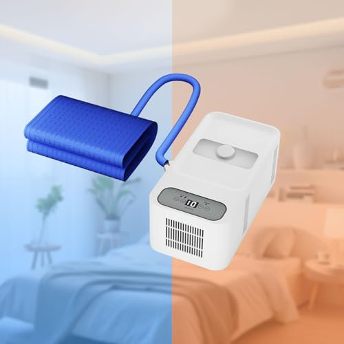 Bed Cooling System Mattress Cooling & Heating Bed Pad Water Bed Cooler Ideal for for Night Sweats Hot Sleepers Twin 63 * 55in