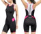 Santic Damen Triathlonanzug Einteiler Ärmellos Pro Triathlon Anzug Gepolstert Tri-Anzug Schnell Trocknend Abnehmen Rosa S